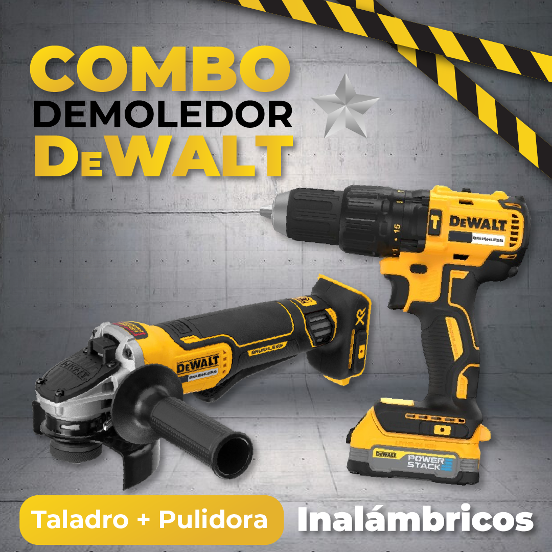 COMBO PULIDORA Y TALADRO PERCUTOR DEWALT™