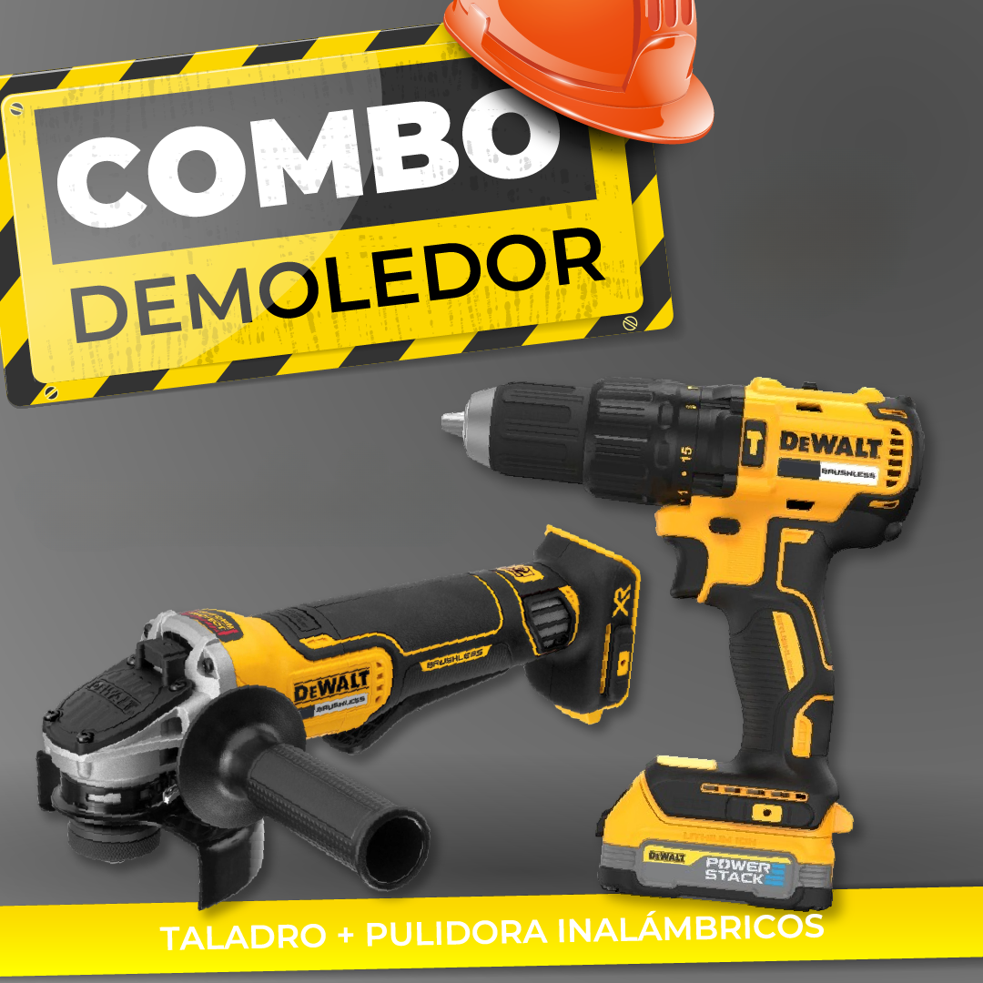 COMBO PULIDORA Y TALADRO PERCUTOR DEWALT™